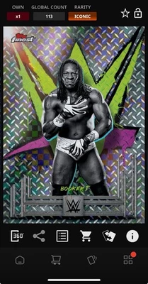 DIGITAL TOPPS WWE SLAM Booker T FINEST 25 ICONIC CHECKERBOARD Read - Image 1 of 3