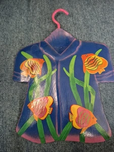 Haitian Metal Tropical Shirt Sculpture Decor Made From 55 Gallon Drums - Picture 1 of 2