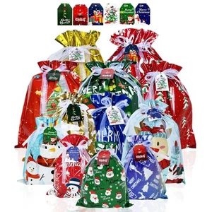 40pcs Christmas Gift Bags Gift Wrapping Bags Assorted Sizes Small Medium Larg... - Picture 1 of 6