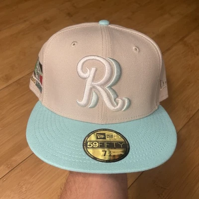 New Era 59FIFTY Frisco RoughRiders Texas League Gray Aqua/Teal 7 3/4 Hat MiLB - Image 1 of 4