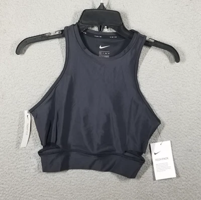 Nike Running Tank Top Womens XS Black Tech Pack Dri-FIT Sleeveless Shirt - Image 1 of 4