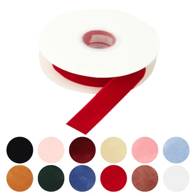 Rollo de cinta de nailon de terciopelo de 1" x 10 yardas hágalo usted mismo suministros artesanales fiesta decoración del hogar Foto 1 de 2