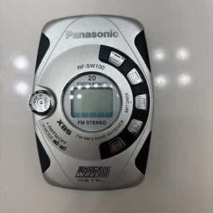 Panasonic RF-SW100 Shockwave Metal XBS AM FM Portable Radio TESTED - Picture 1 of 2