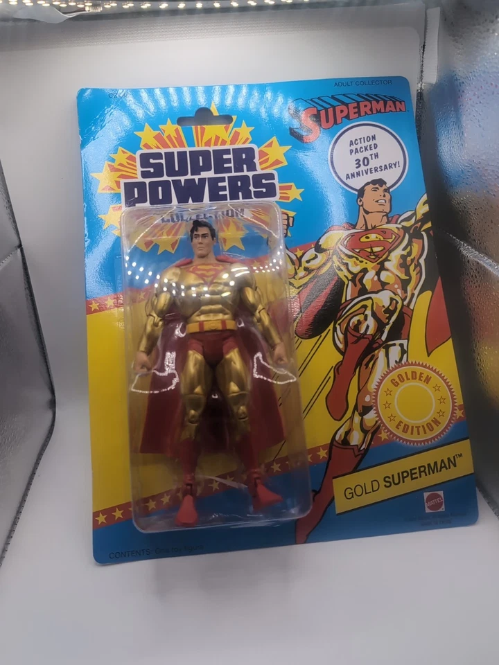 Mattel DC Super Powers Collection 30th Gold Superman Action Figure