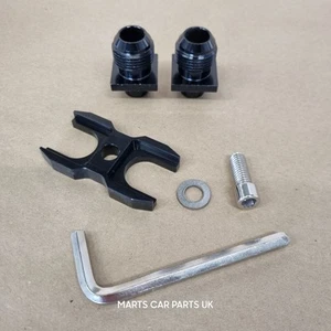 BMW 135i 335i M3 Oil Cooler Adapter AN10 S50 S65 S54 N54 N55 E82 E92 Black - Picture 1 of 5