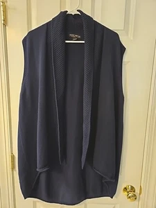 Hayden Park Women's Cardigan Size 3x Sleeveless Navy Blue Preppy Office Church - Picture 1 of 9