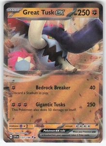 Great Tusk exSV01: Scarlet & Violet Base Set #123/198 Near Mint or Better - Picture 1 of 2