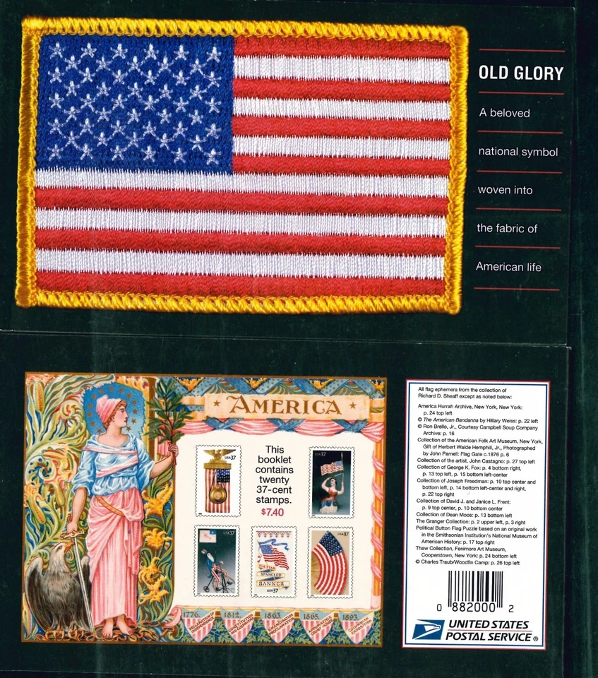 US Scott # BK 294 / 3776 - 3780 / 3780b Old Glory Complete Booklet  - Image 1 of 1