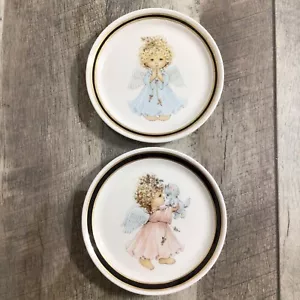Vintage Mayer China Co. Set of 2 Angel Plates 6" Beaver Falls, PA - Picture 1 of 8