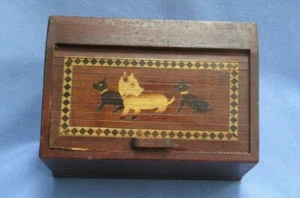 SCOTTISH TERRIER INKWELL WOOD SCOTTY DOGS - Picture 1 of 12