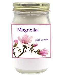 Magnolie große Glaskerze - riecht nach Magnolienblüten | 100 Stunden Brenndauer - Bild 1 von 3