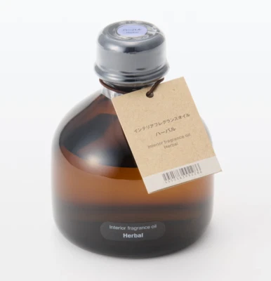 MUJI Interior New Fragrance Oil Herbal Bottle w/ Sticks & Refill 200ml - Image 1 of 3