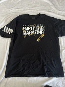 ‘When In Doubt Empty The Magazine’ American Apparel Men’s T-shirt Size XL - Picture 1 of 1