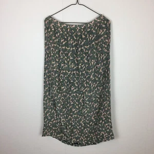 NWT Evan-Picone 100% Silk Midi Skirt Size 10 Womans Black Floral Pleated Pull-on - Picture 1 of 14