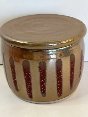 Art Pottery Butter Bell Crock JOE WINTER Reno Nevada Iridescent Signed NEW - Image 1 of 4