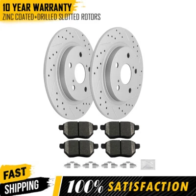 For Toyota Corolla IM Scion Xb Im Vibe Rear Brake Disc Rotors Ceramic Brake Pads - Image 1 of 4
