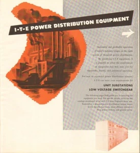 1952 GROSSE 4 Seiten Printanzeige ITE Stromverteilungsgeräte Umspannwerke Schaltanlagen - Bild 1 von 5