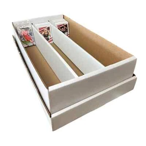 3 Premium 3000 Count Card Boxes 3-Row Trading Card Storage Box Woodhaven Trading - Picture 1 of 2