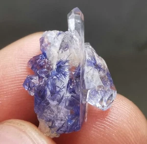 12,5ct sehr seltenes natürliches klares schönes blaues Dumortierit Kristall Exemplar - Bild 1 von 13
