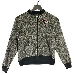 Abercrombie Kids Unisex Gray Bomber Jacket Size 12 Casual Zip-Up - Picture 1 of 8
