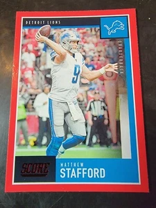 2020 Score Football #219 Red Parallel Matthew Stafford  - Picture 1 of 2