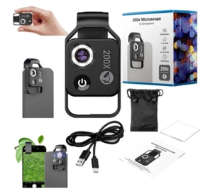 2025 Nano Zoom 200x Lens for iPhone Android HighTech Clip-On Magnification Zoom - Zdjęcie 1 z 13