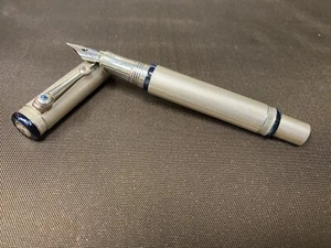 Montegrappa Breguet Sterling Silver Fountain Pen W/ Sapphire 18K Nib - Picture 1 of 9