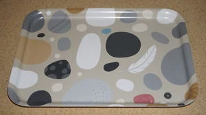 Ikea SOMMARFLOX Serving Tray Stone Feather Multicolor 8x11" 005.449.64 - Picture 1 of 3