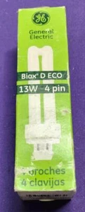 GE Biax D ECO 13W 4 Pin CFL 97596 F13DBX/835/ECO4P G24q-1 Base Light Bulb - NOS - Picture 1 of 5
