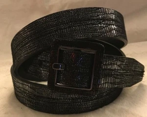 Calvin Klein Gunmetal Leather Belt NWT - Picture 1 of 2