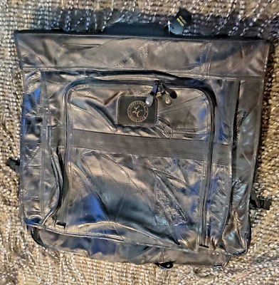 Folding Travel Garment Bag Barry-On Bifold Genuine Leather Patchwork Black - Image 1 of 4