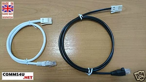 BT MALE TELEPHONE CONNECTOR 431a to RJ45 1M CABLE LEAD FOR ETHERNET CAT5 ADSL - Picture 1 of 5
