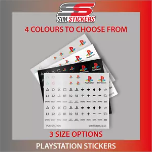 Round PlayStation Stickers Simulator Wheel/Button Box/Controller- 7.5mm 9mm 10mm - Picture 1 of 9
