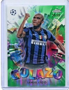2024-25 Topps Chrome UCC #GZ-13 Samuel Eto'o Green Refractor /99 Golazo - Picture 1 of 2