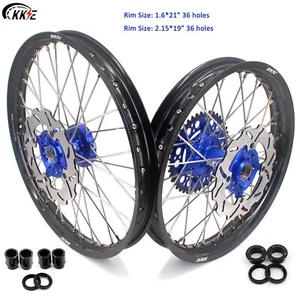 Llantas KKE 21/19 para Kawasaki KX250F KX450F 2006-2014 KX125 KX250 bujes azules - Imagen 1 de 12