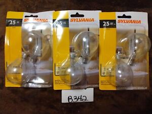 6 Sylvania 25 W G16.5 Candelabra Base Decorative Globe Bulbs MADE IN THAILAND