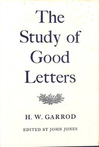 The Study of Good Letters by Garrod, H. W. - Imagen 1 de 1