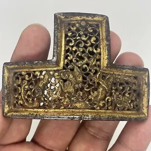 Circa 15th C. Rare Antique Old Tibetan Chinese Gilted Imperial Bridle Artifact - Picture 1 of 1