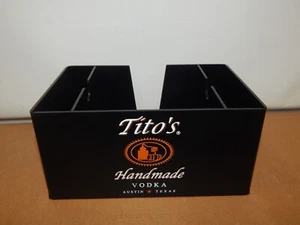 Tito's Handgefertigte Wodka Gewürz Servietten Caddy Halter Schwarz NEU Kunststoff Austin TX - Bild 1 von 2