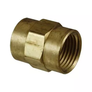 3/8" NPTF x 3/8" NPTF Messing Innenkupplung/Kupplung Rohrgewinde Überwurf/Verbinder Fit - Bild 1 von 1