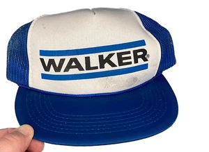 Walker Vintage Trucker Hat, OSFA, Blue and White, 100% Polyester Mesh - Picture 1 of 5