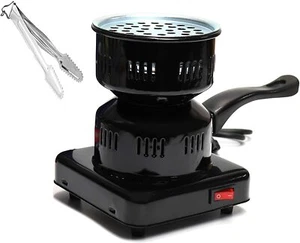 Electric Hookah Shisha Coal Heater Stove Charcoal Burner Multi Purpose w/ Tongs - Picture 1 of 6