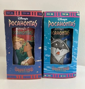 2 Disney’s Pocahontas Colors Of The Wind Collection Burger King Glasses New - Picture 1 of 15