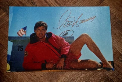 David Hasselhoff handsigniertes Original Baywatch 12x8 inch Foto - ORIGINAL - Bild 1 von 3