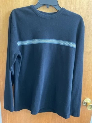 Old Navy Hombre Negro Térmico Con Tira Gris Talla M Foto 1 de 4