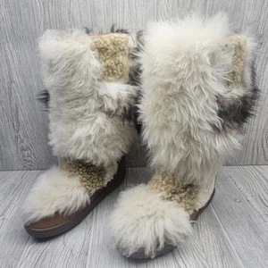 Coach Morton Boots Womens Size 7 Shearling Sheepskin Fur Brown Winter 7B 37 - Picture 1 of 12