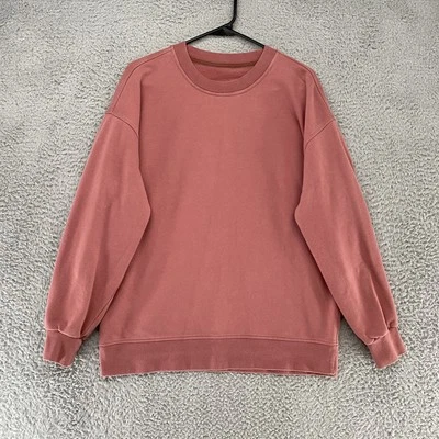 Sudadera Lululemon Mujer 6 Perfectamente Grande Crew Rosa Cuello Redondo Pullover Foto 1 de 4