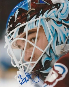 PETER BUDAJ SIGNED COLORADO AVALANCHE GOALIE MASK 8x10 PHOTO! Autograph - Picture 1 of 1