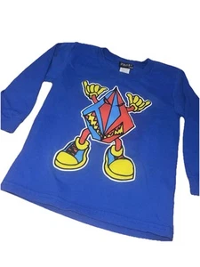 Vintage Kids Volcom Long Sleeve Tshirt Blue Small - Picture 1 of 5