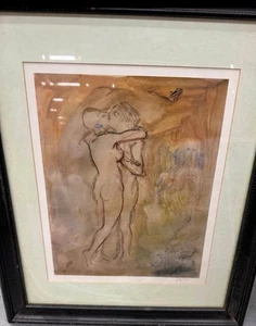 Pablo Picasso "The Kiss"” With Coa Framed 19 By 23 Rare - Picture 1 of 2